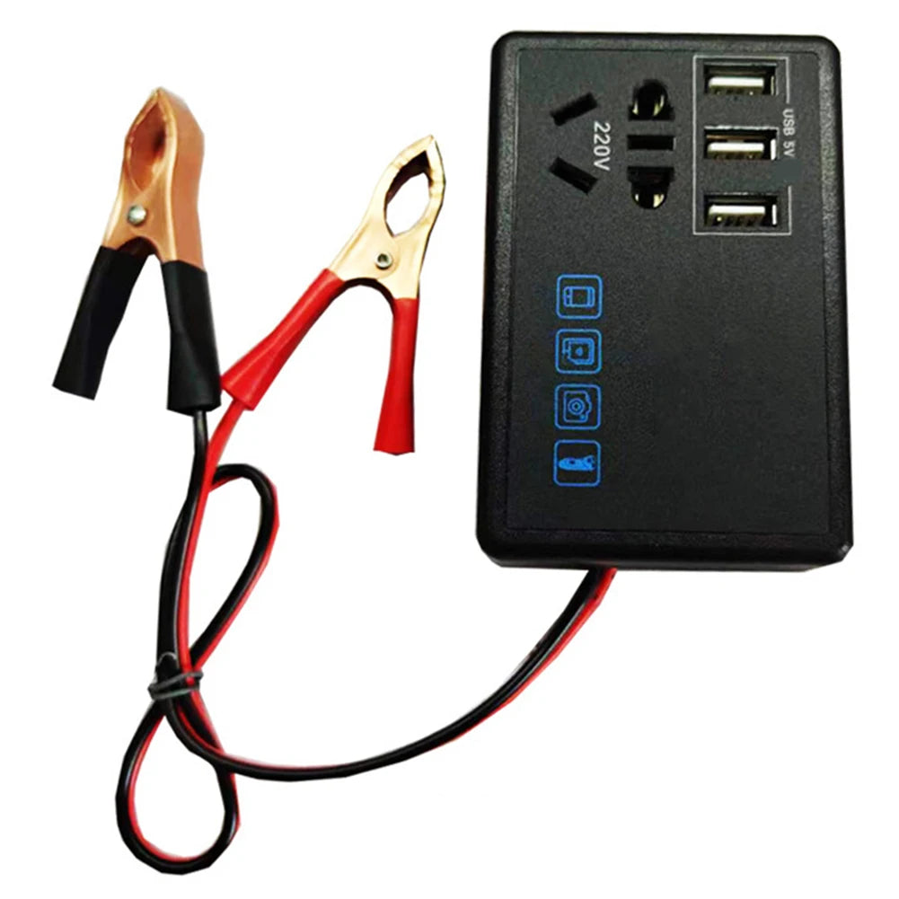 Multifunctional Car Inverter 12V24V To 220V Conversion Booster Charger Wire Clamp Type Converter Power Supply For Car And Truck