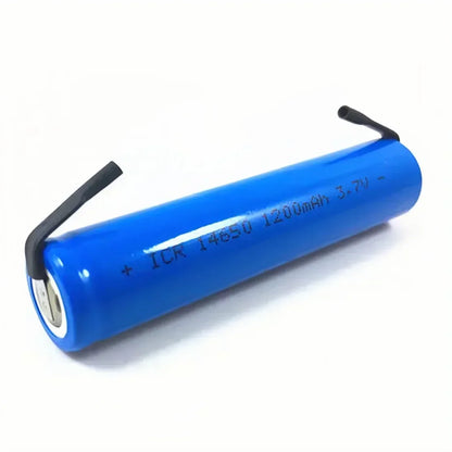 14650 Battery 3.7V 1200mAh Rechargeable Lithium Battery with Solder Tabs for Watch Flashlight Walkie Talkie Electric Toothbrush