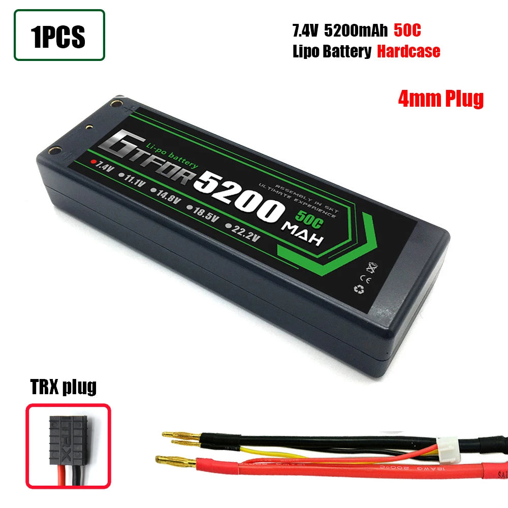 Batteries Lipo 7.4V 11.1V 15.2V 14.8V 22.2V 2S 3S 4S 6S 5200Mah 7000mAh 9200mAh 10000mAh for RC Car Truck Evader BX Truggy