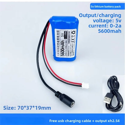 5V 16800mAh Lithium Battery Pack Rechargeable Single Chip Microcomputer for USB Fan 4G Wireless Network Wi-Fi Bluetooth