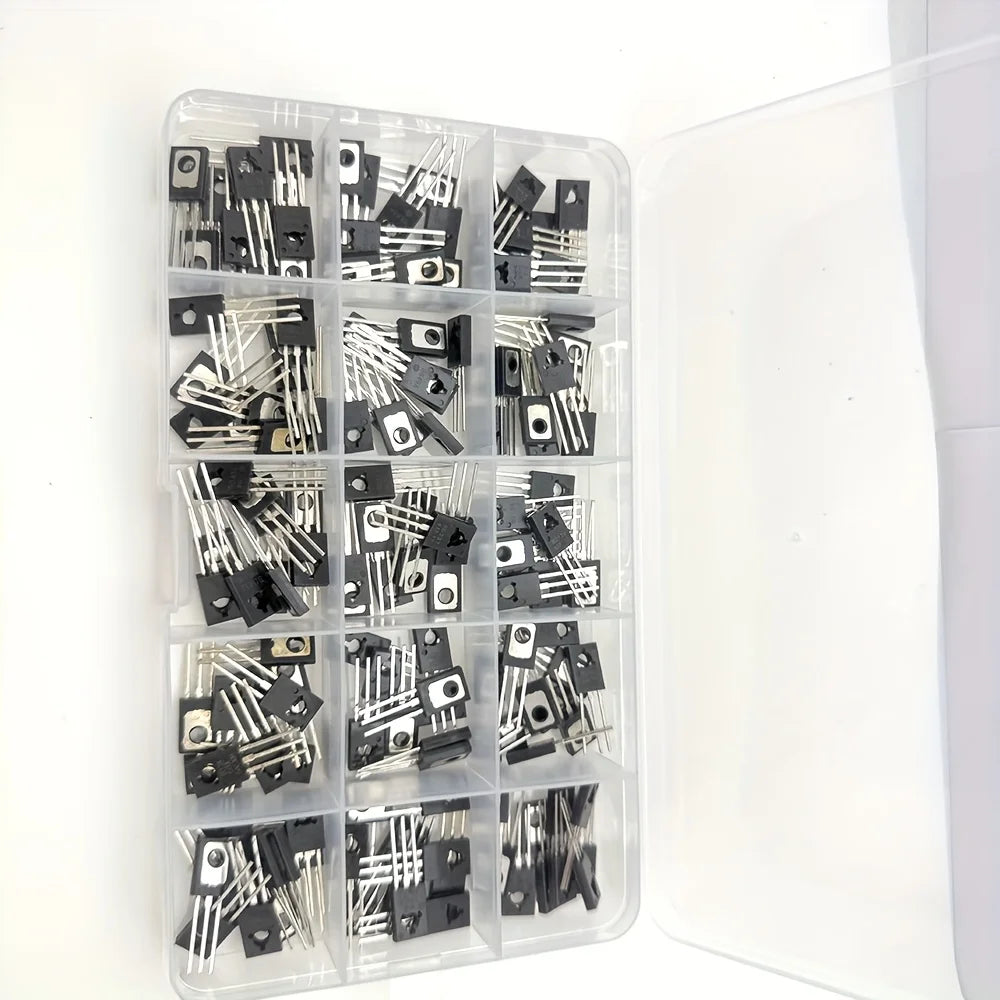 150pcs TO-126 Transistor Assortment Kit Pack B772 D882 BD139 BD140 C106 D669 B649 D237 D238 13003 BD136 BD235 BD438 BT134 2P4M