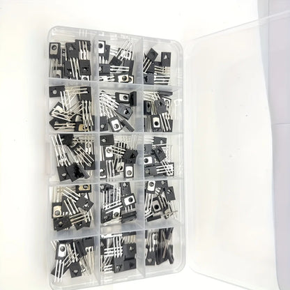 150pcs TO-126 Transistor Assortment Kit Pack B772 D882 BD139 BD140 C106 D669 B649 D237 D238 13003 BD136 BD235 BD438 BT134 2P4M
