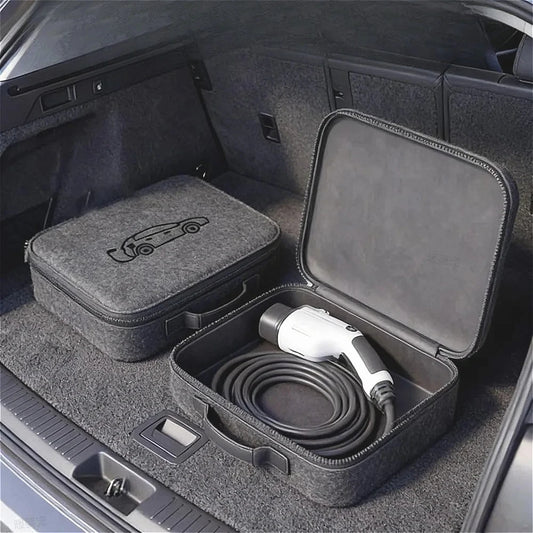 Portable EV Charging Gun Storage Bag New Energy Vehicle Charger Cable Organizer Auto Electric Car Charging Wire Carry Handbag