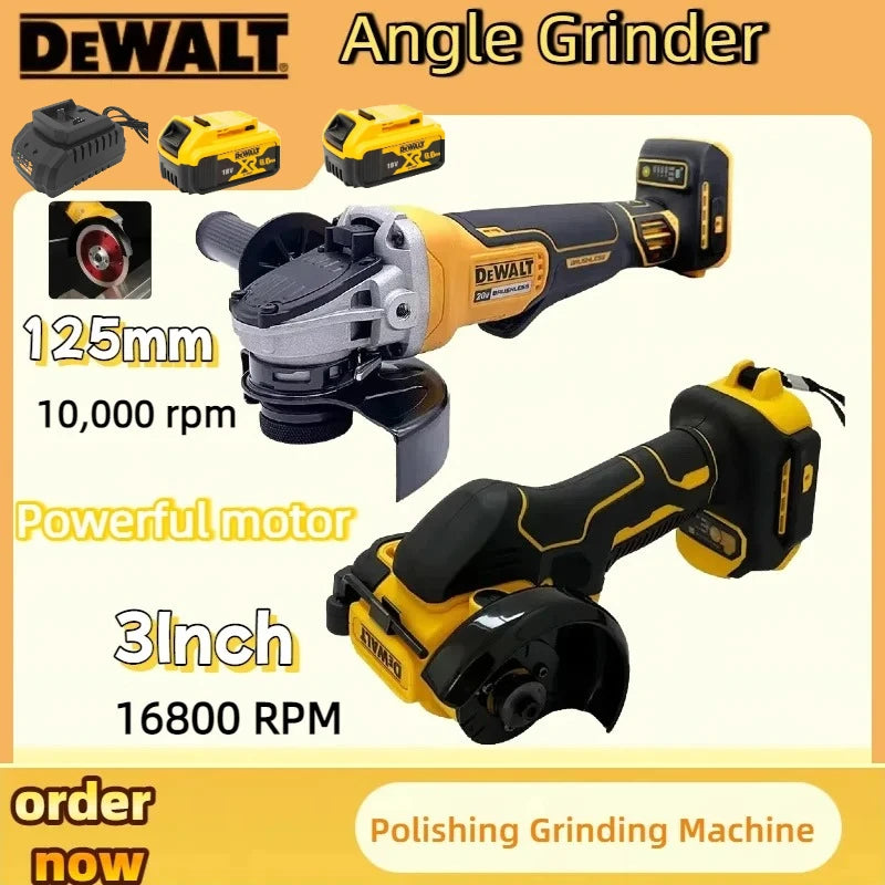 DEWALT Cordless  Angle Grinder Cutting Machine Grinding Polishing Machine Electric Diamond Cutting Grinder Power Tools