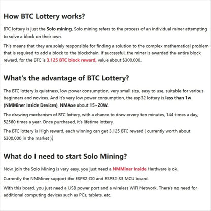 NMMiner NerdMiner V2 Hashrate 1000KH/S ESP32 2.8 Inch Smart Display Crypto Solo Lottery Bitcoin ESP32-2432S028R DROOM
