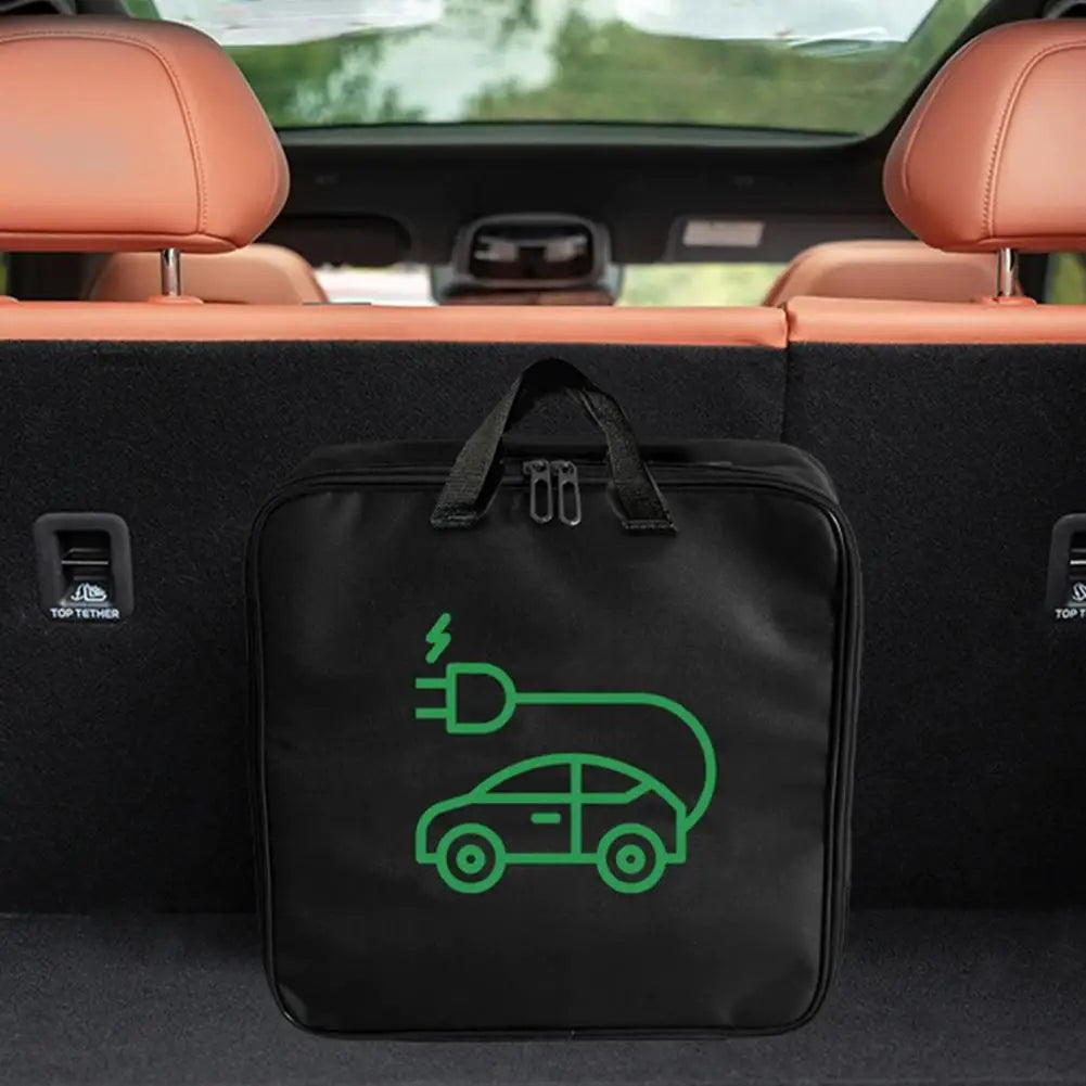 EV Cable Organizer Bag Electric Car Charger Box  Waterproof Car Battery Cable Handled Bag EV Car Charging Gun Storage Organizer
