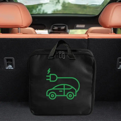 EV Cable Organizer Bag Electric Car Charger Box  Waterproof Car Battery Cable Handled Bag EV Car Charging Gun Storage Organizer