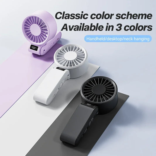 Portable High speed fan Mini Fan 3000mAh Rechargeable Battery USB Fan Foldable Handheld Fan for Outdoor fan