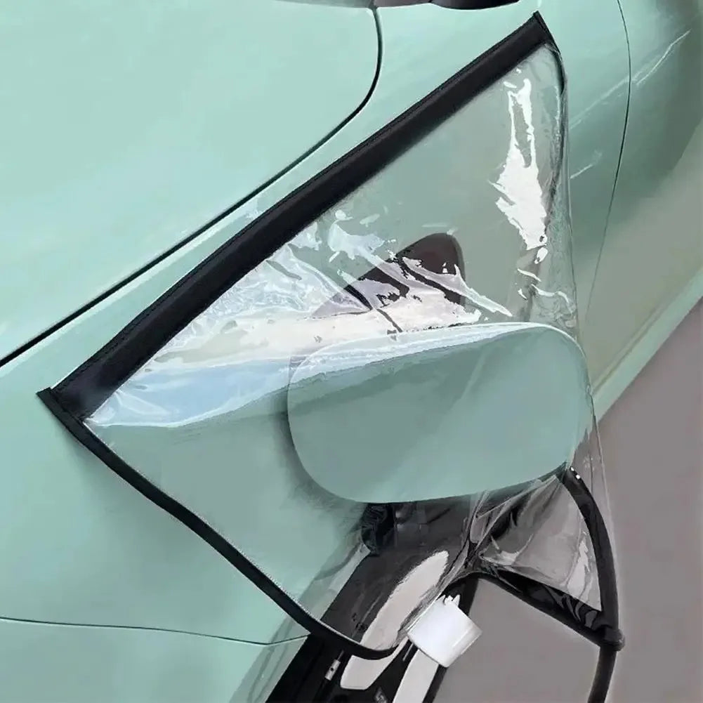 Outdoor Electric Vehicle Charger Port Rainproof Dustproof Cover Transparent Waterproof Cover Magnetic EV Charger Port Protector