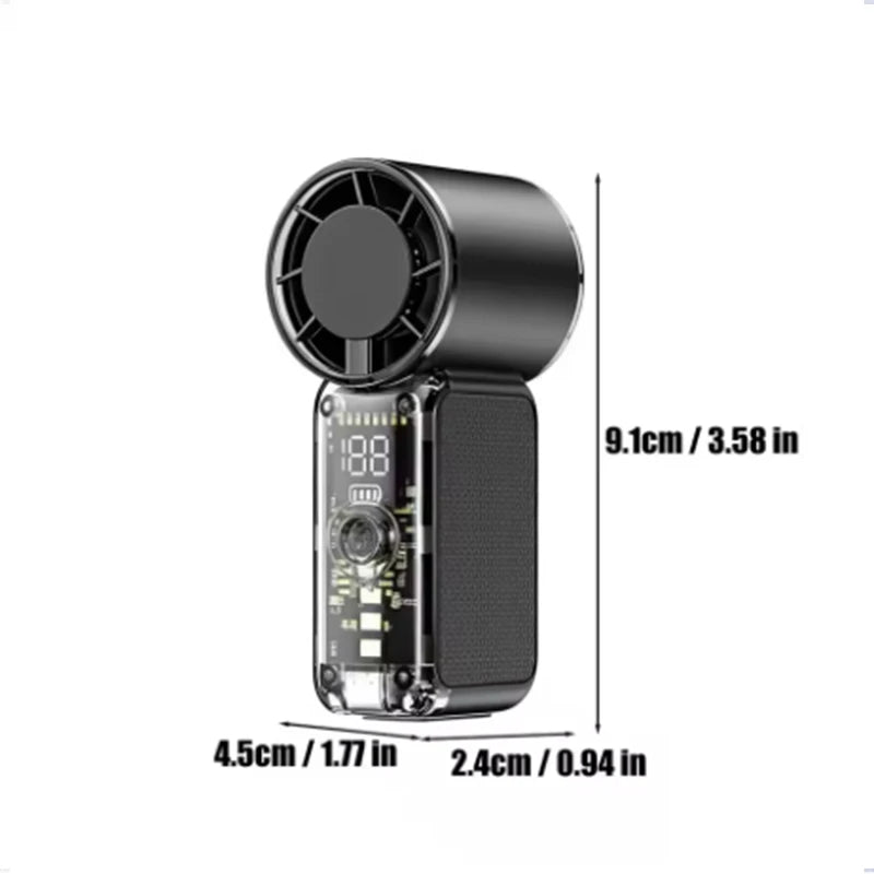 Powerful Mini Handheld Fan, Compact Portable Rechargeable Fan, High Speed Small Pocket Fan for Summer Travel Camping