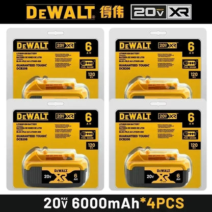 100% Genuine Dewalt 20V 6AH Battery, Rechargeable Lithium Ion Battery, Dewalt DCB200DCBL722/DCL050/DCF850Power Tool Replacement