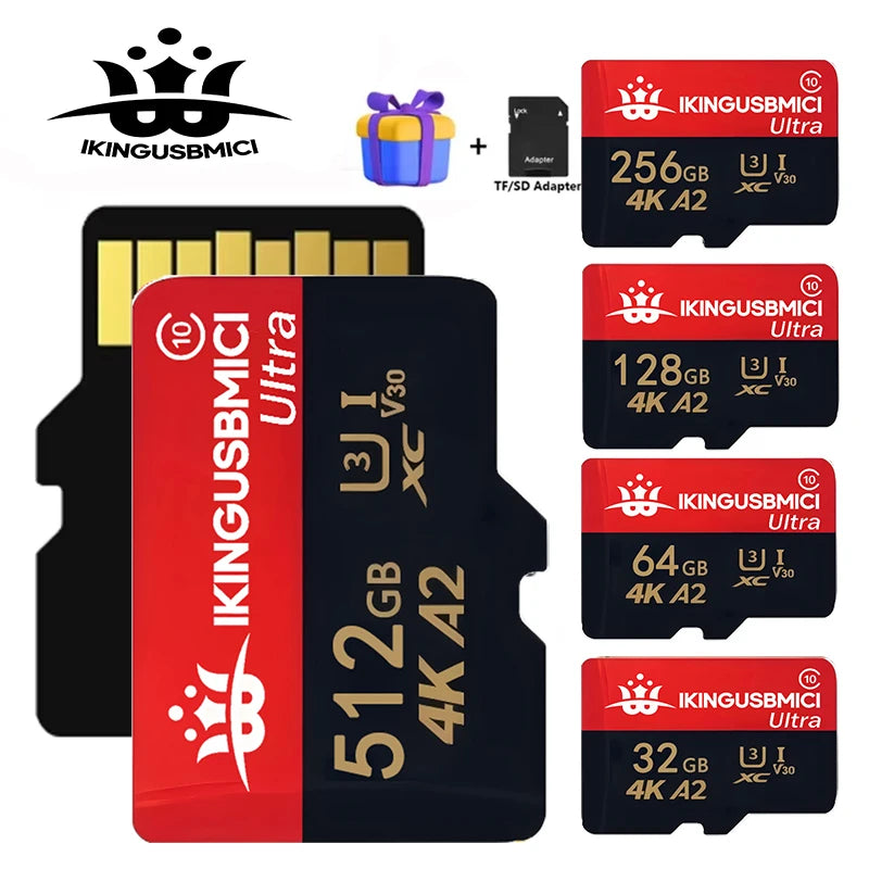 32gb 64gb 128gb 256gb 512gb Uhs-i Tf Card Smartphone Original Mini Sd Class Class 10 Reliable High Speed Quality Fast Premium