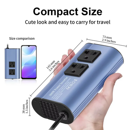 A69E500W Modified Wave Inverter 12V/24V To 220V Car Inverter Converter Modified Wave Inverter Portable Automotive Charger Invert