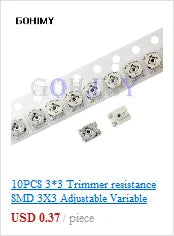 20PCS RM065 Trimmer Potentiometer Adjustable Resistor 500R 1K 5K 10K 20K 50K 100K 200K 500K 1M RM-065 Variable Resistors