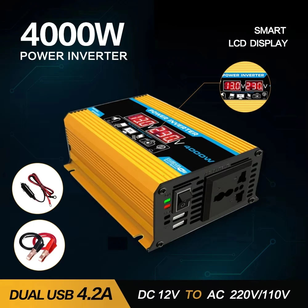 2000W All-in-One Solar Kit | 4000-6000W Inverter & Flexible Panel | 110V/220V Output for Home, Camping, Off-Grid Power