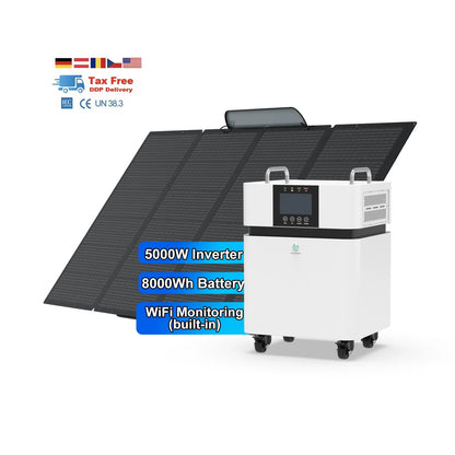 All in One Solar Power System 5kw Inverter and Lithium Battery 5kwh 8kwh 15kwh Portable Power Station Plug and Play Outdoor Use