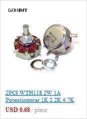20PCS RM065 Trimmer Potentiometer Adjustable Resistor 500R 1K 5K 10K 20K 50K 100K 200K 500K 1M RM-065 Variable Resistors