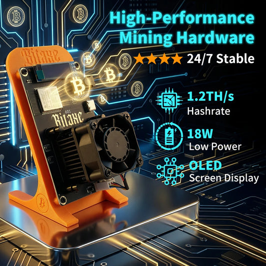 STARMINER Smart New 2026 Bitaxe Gamma 601 Solo Miner 1.2Th/s 18W 12V BM1370 Asic Chip Bitcoin Miner Block Discovery Lookup