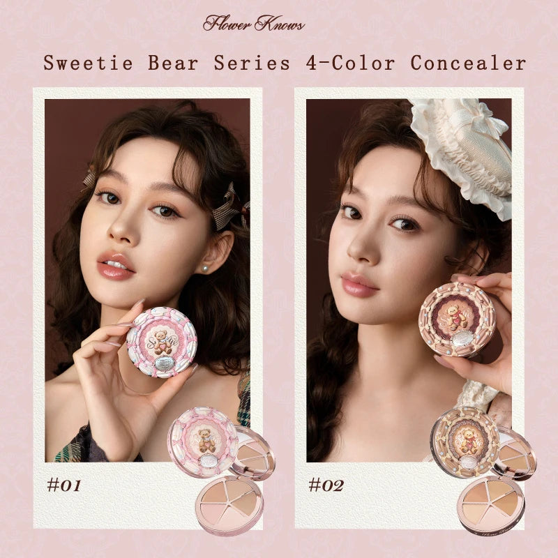 THE SWEETIE BEAR COLLECTION Makeup Gift Set All In Shimmer Eye Shadow Palette Blush Powder Lip Jelly Gift Box