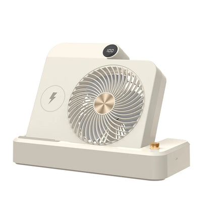 New Multifunctional Mobile Phone Charging Fan Household/Car Desktop Fan USB Rechargeable Electric Fan Digital Display JMF-13