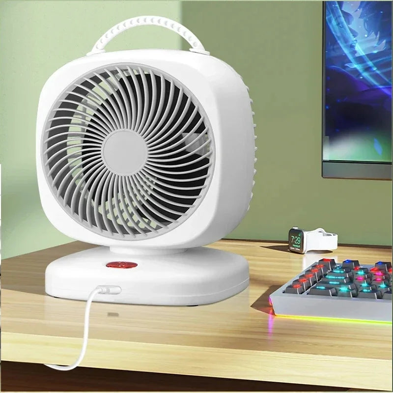 Wireless 2000mah Rechargeable Camping Fan Mini Desktop Fan High Wind Portable Rechargeable Fan Office Home Usb power supply