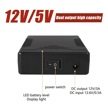 High Quality 12V Lithium Battery Pack 12000mA Large Capacity 5V Mobile Power Supply, Speaker, Air Conditioning Suit,Backup Power