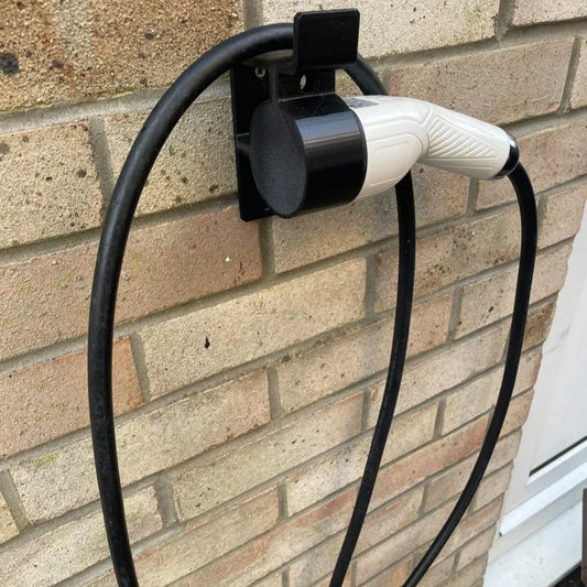 1pc Electric Vehicle Wall Mount Charger Bracket Type 2 EV 90 Deg Low Profile RH Automobiles Charging Accessories
