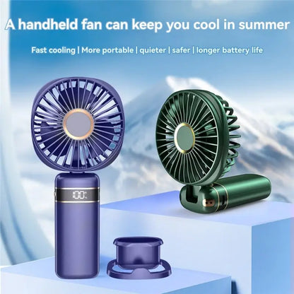 [NEW!N92R】 USB Rechargeable Handheld Fan Portable Handheld Fan Foldable Rechargeable Small Fan C