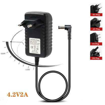 4.2V 8.4V 12.6V 16.8V 21V 25.2V 29.4V 1A 2A 3A 18650 Lithium Battery Charger for Lithium Battery Pack 90 Degree Elbow
