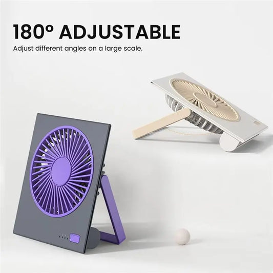 USB Rechargeable Fan For Camping 4 Speeds Quiet Table Personal Fan A