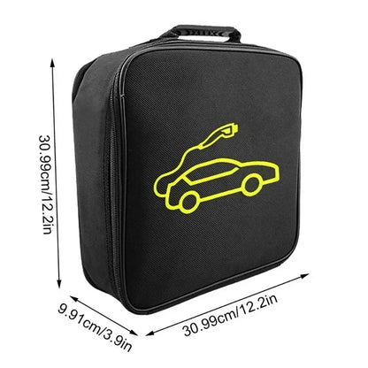 EV Car Charging Cable Storage Carry Bag for Electric Vehicle Charger Plugs Sockets Waterproof Fire Retardant Equipment Container
