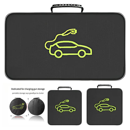 Electric Car Charger Plugs Storage Carry Bag EV Car Charging Cable Sockets Waterproof Fire Retardant Equipment Container
