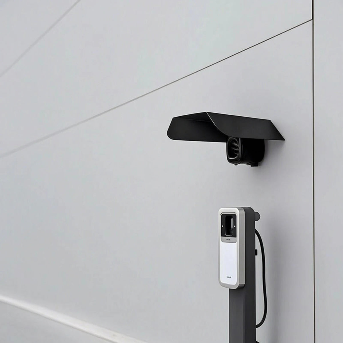 EV Charger Rain Cover Weatherproof EV Charger Cover Charging Station Canopy Wall-Mounted Charging Unit Protective Roof Aluminum