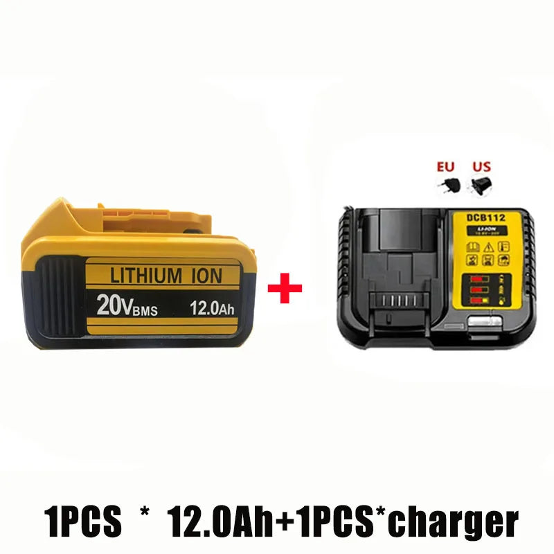 for DeWalt  20V Lithium Ion Batteries 20V 12.0Ah DCB203 Li ion Battery Replacement DCB206 DCB205 DCB204 DCB200Power Tools