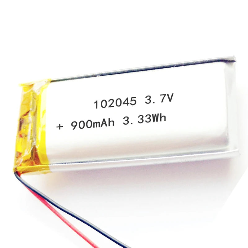 3.7V 900Mah 102045 Li-Ion Li-Polymer Li Battery 2.0 JST 2Pin For MP3 DVD TABLET POWER BANK CAMERA GPS MP4 CHARGING POWER