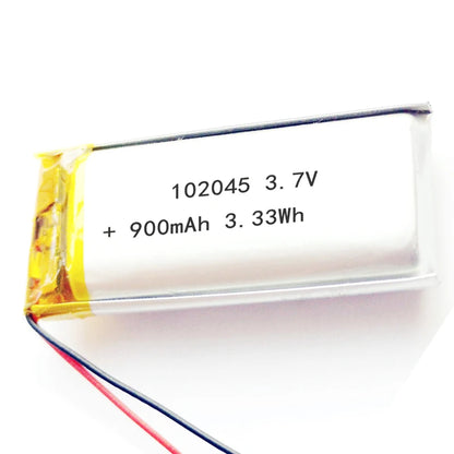 3.7V 900Mah 102045 Li-Ion Li-Polymer Li Battery 2.0 JST 2Pin For MP3 DVD TABLET POWER BANK CAMERA GPS MP4 CHARGING POWER