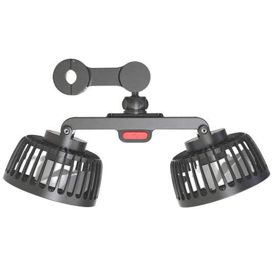 12V/24V Car Powerful Fan USB Charging Auto Headrest Ventilation Fan 360 Degree Rotation Electric Car Cooling Fan for Vehicle SUV