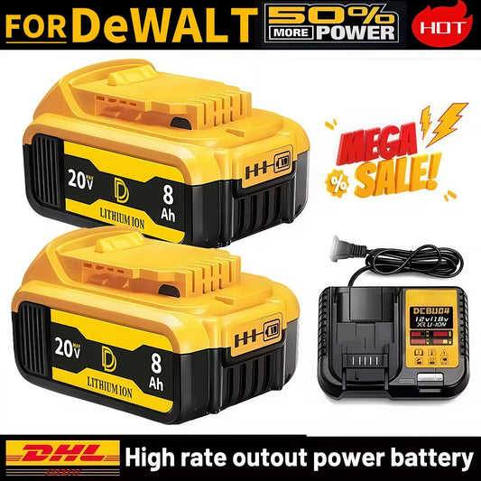 for DEWALT 20V 6000&8000mAh lithium ion battery, dewalt power tool DCB606, DCB205，DCB206，DCBGene，DCB200 MAX，20V dewalt batteries