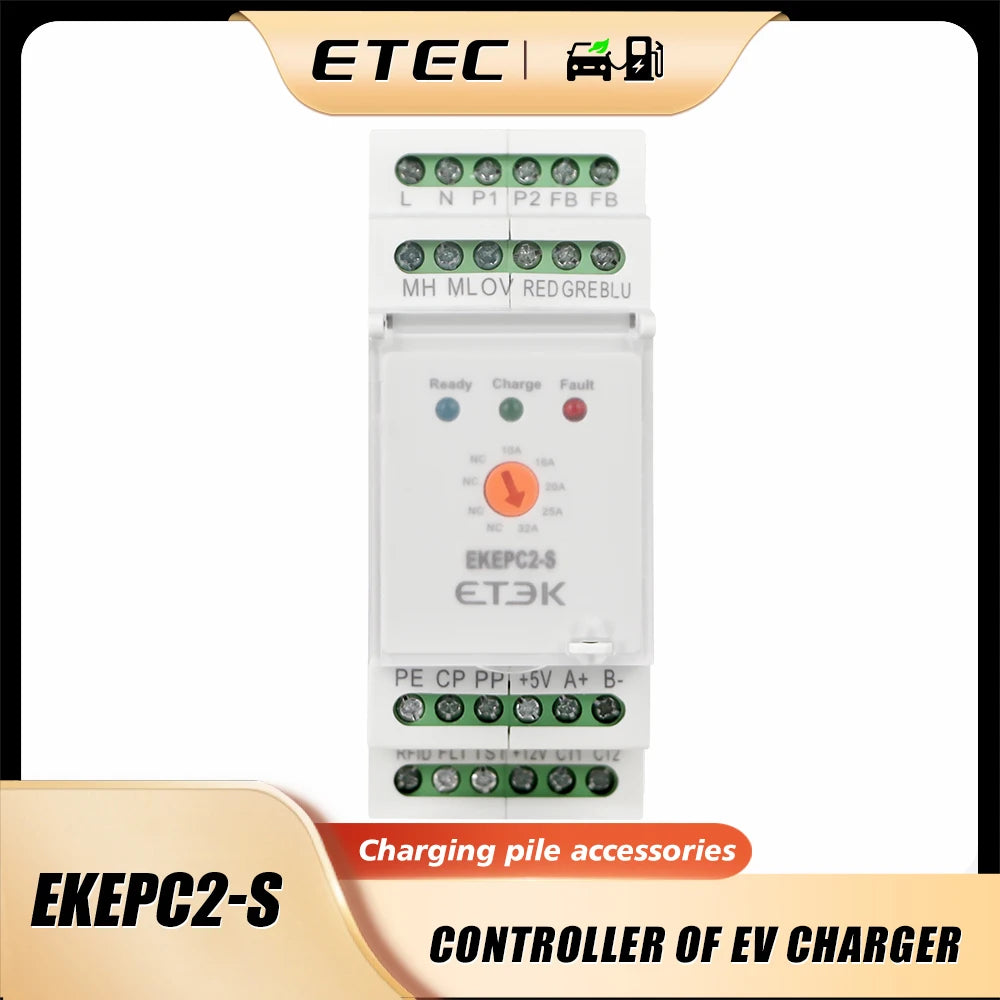 ETEK Evse Controller Electronic Protocol EPC Chontroller EV Charger Station Cable Socket 32A AC 240V EKEPC2