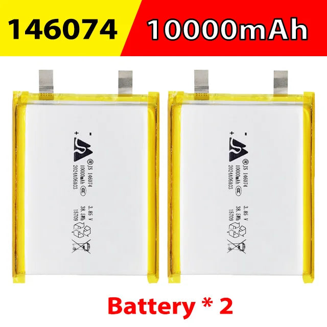 3.7V 10000mAh 146074 Lithium Polymer Battery 1376074 Lipo Li-Po Rechargeable Batteries for Diy Power Bank Laptop Hand Warmer