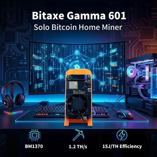 STARMINER Smart New 2026 Bitaxe Gamma 601 Solo Miner 1.2Th/s 18W 12V BM1370 Asic Chip Bitcoin Miner Block Discovery Lookup