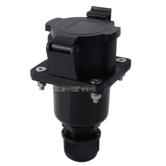 SAE J1772 Type 1 EV Charger Inlet Socket 16A/32A/48A 240V AC EV Charging Port Flange Mount Electric Vehicle Charging Receptacle