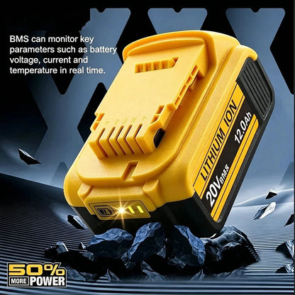 for DeWalt  20V Lithium Ion Batteries 20V 12.0Ah DCB203 Li ion Battery Replacement DCB206 DCB205 DCB204 DCB200Power Tools