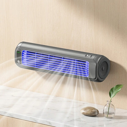 Wall-Mounted Bladeless Cooling Fan 2000mAh Quiet Circulating Fans USB Rechargeable Air Cooler for Bedroom&Kitchen&Office&Home