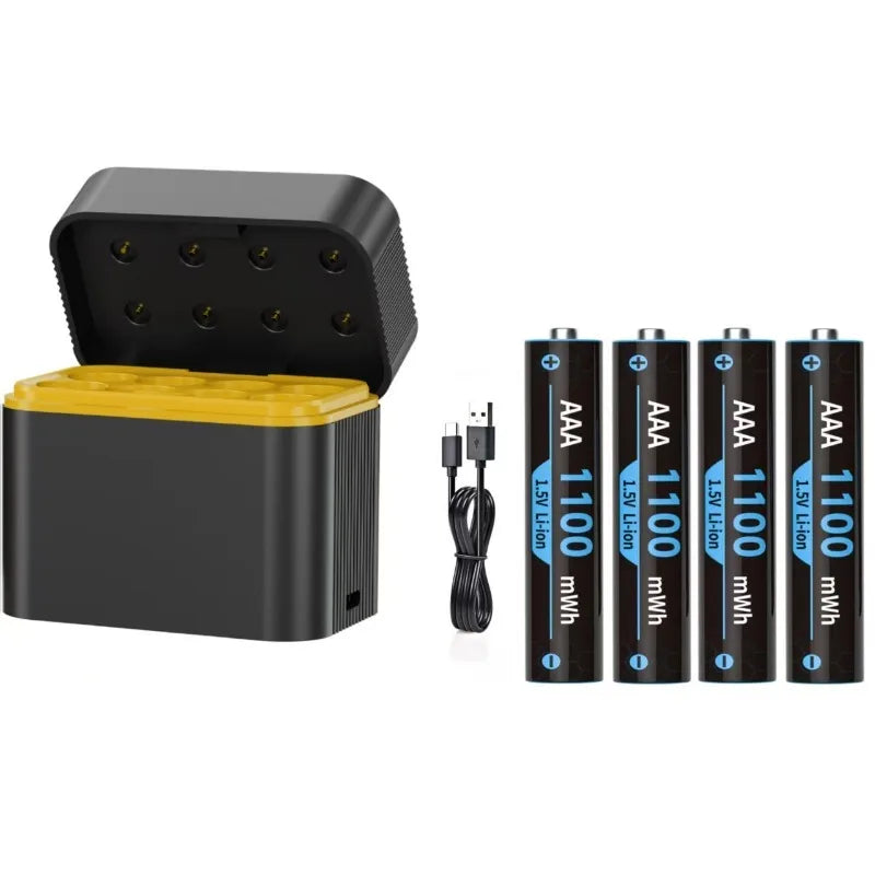 1.5V AA/AAA Lithium Battery LED Light Display Charger Intelligent Storage Charging Integrated Lithium Battery Charger