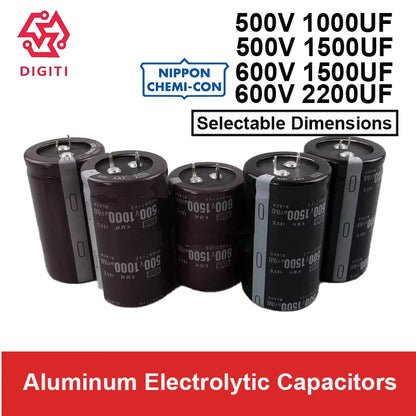 Snap-In Aluminum Electrolytic Capacitors Chemi-Con 500V1000UF 500V1500UF 600V1500UF 600V220UF  25X35 25X50 30X40 30X50 30X60 35X