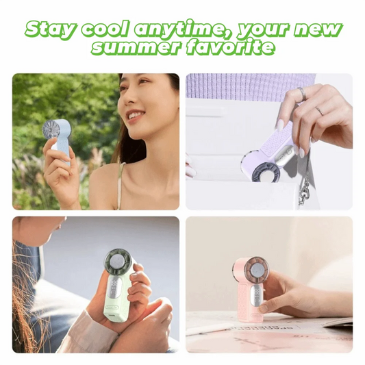 Ultra-Long Battery Life Portable Handheld Fan Built-In Rechargeable Battery Rechargeable Mini Fan for 5V/1A/2000mAh
