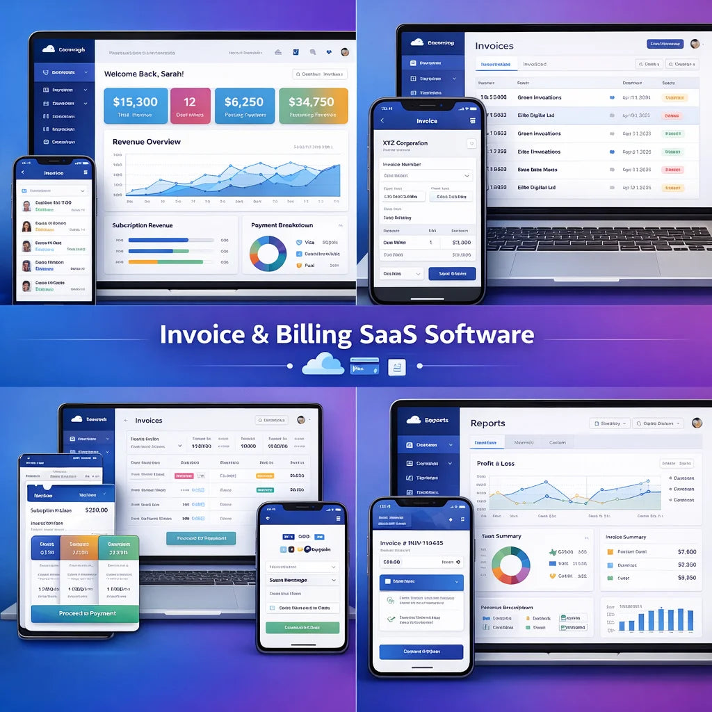 Professional Invoice Billing Software with SaaS CRM Integration Payment Gateway Automation & Mobile App Development