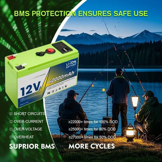 12V 18650 Lithium Battery 200Ah LiFePO4 Deep Cycle Built-in BMS Applicable To UPS Suitable for Children's Toy Cars Scooters