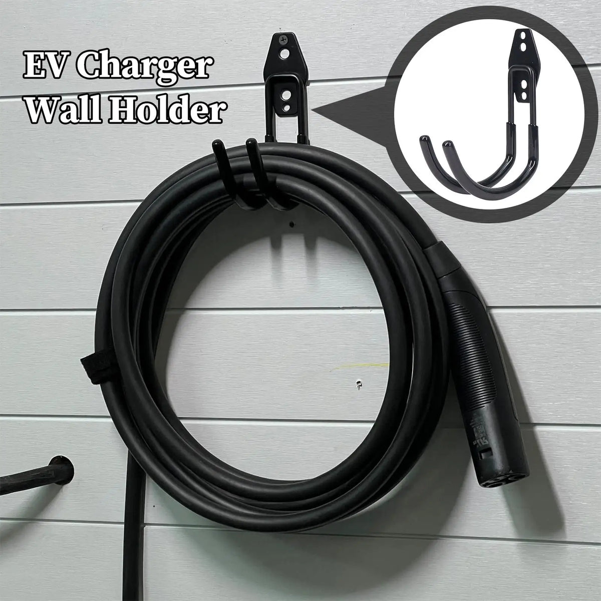 Electric vehicle charger wall mount bracket  EV Charger Holster Extension Organizer for Garage Truck Parking Lot